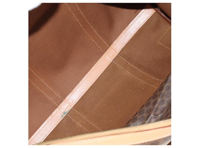Céline CELINE Macadam Canvas Boston Bag PVC Leather Brown Gold - vista 10