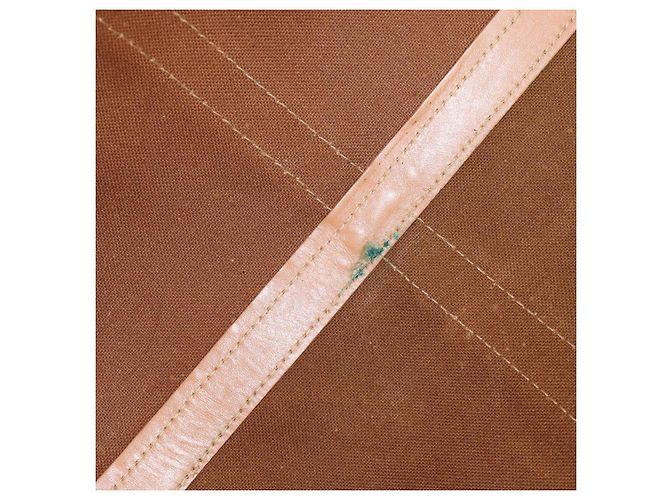 Céline CELINE Macadam Canvas Boston Bag PVC Leather Brown Gold - vista 11