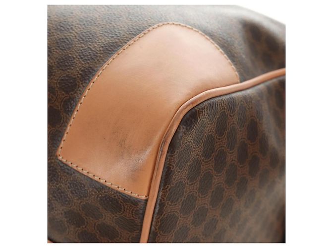 Céline CELINE Macadam Canvas Boston Bag PVC Leather Brown Gold - vista 17
