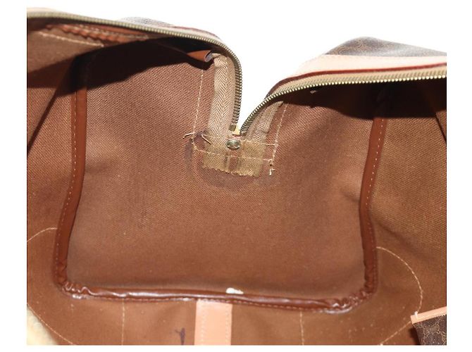 Céline CELINE Macadam Canvas Boston Bag PVC Leather Brown Gold - vista 25