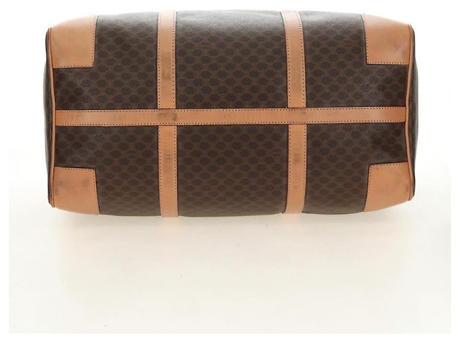 Céline CELINE Macadam Canvas Boston Bag PVC Leather Brown Gold - vista 5