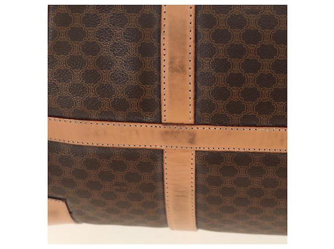 Céline CELINE Macadam Canvas Boston Bag PVC Leather Brown Gold - vista 6