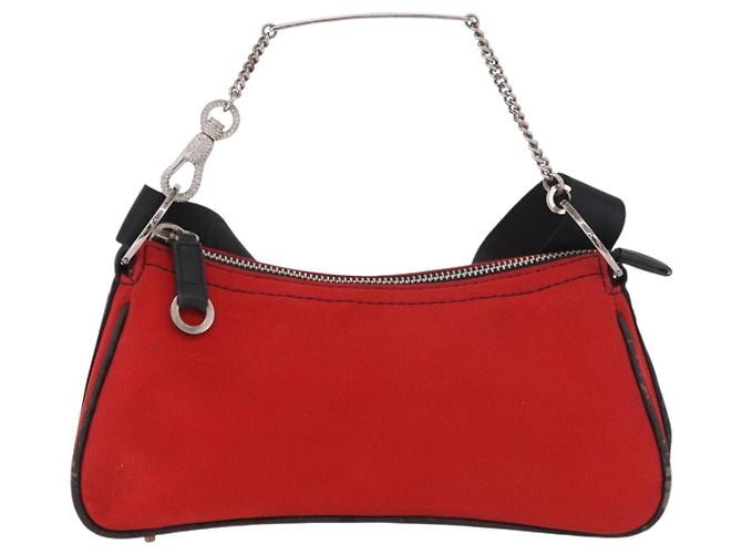 Christian Dior Hardcore Shoulder Bag Canvas Silver Red - vista 13
