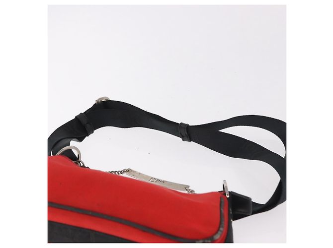 Christian Dior Hardcore Shoulder Bag Canvas Silver Red - vista 14