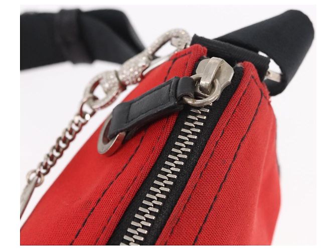 Christian Dior Hardcore Shoulder Bag Canvas Silver Red - vista 18