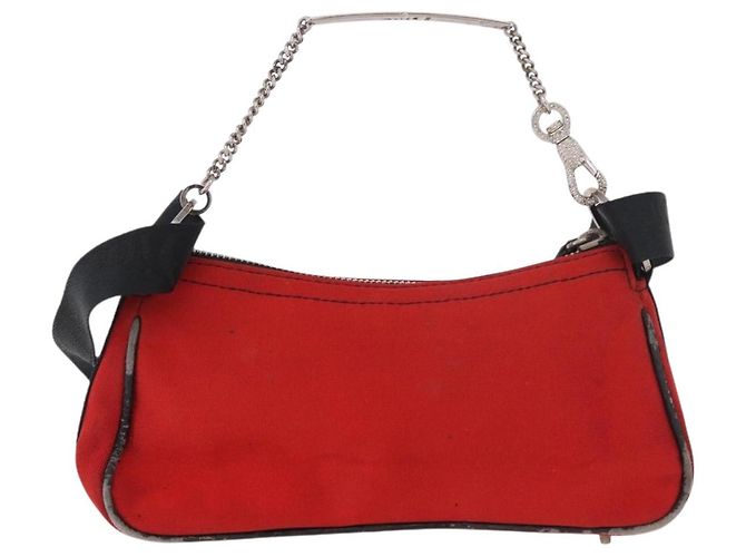 Christian Dior Hardcore Shoulder Bag Canvas Silver Red - vista 2