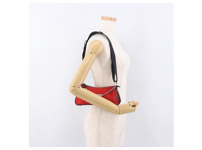 Christian Dior Hardcore Shoulder Bag Canvas Silver Red - vista 23
