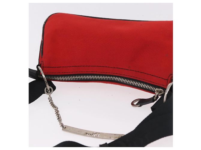 Christian Dior Hardcore Shoulder Bag Canvas Silver Red - vista 6