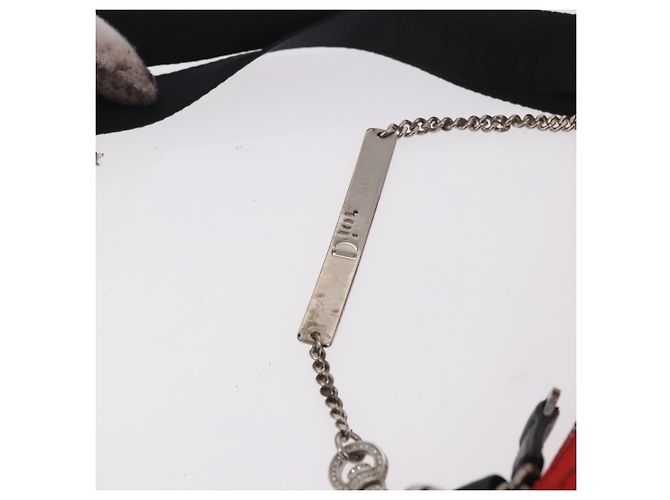 Christian Dior Hardcore Shoulder Bag Canvas Silver Red - vista 8