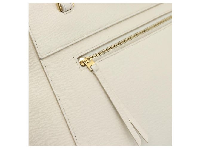 Céline CELINE Micro Belt Hand Bag Leather White Gold - vista 15