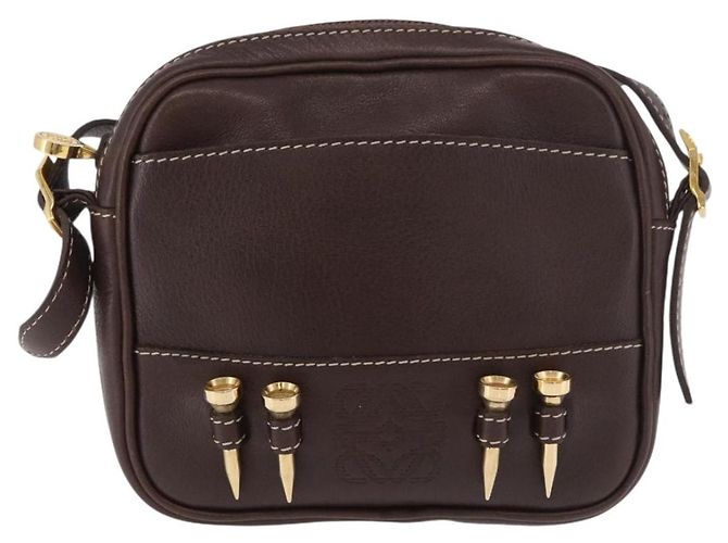 LOEWE Shoulder Bag Leather Brown Gold - vista 13