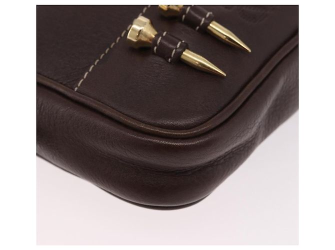 LOEWE Shoulder Bag Leather Brown Gold - vista 15