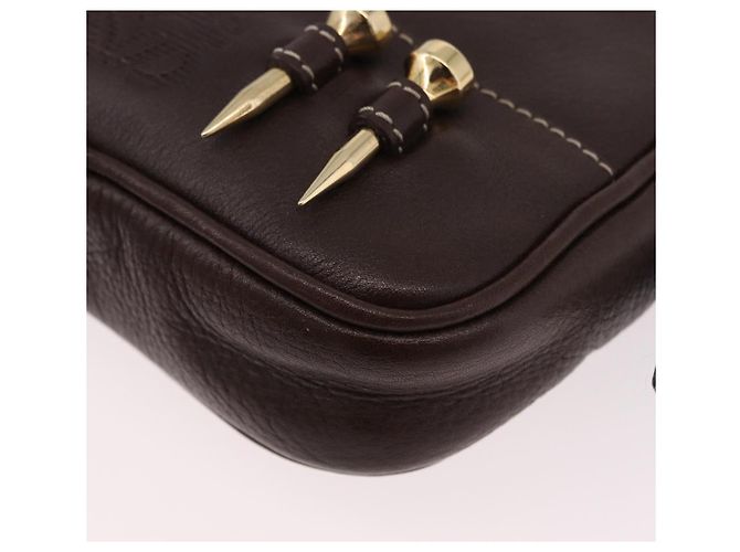 LOEWE Shoulder Bag Leather Brown Gold - vista 16