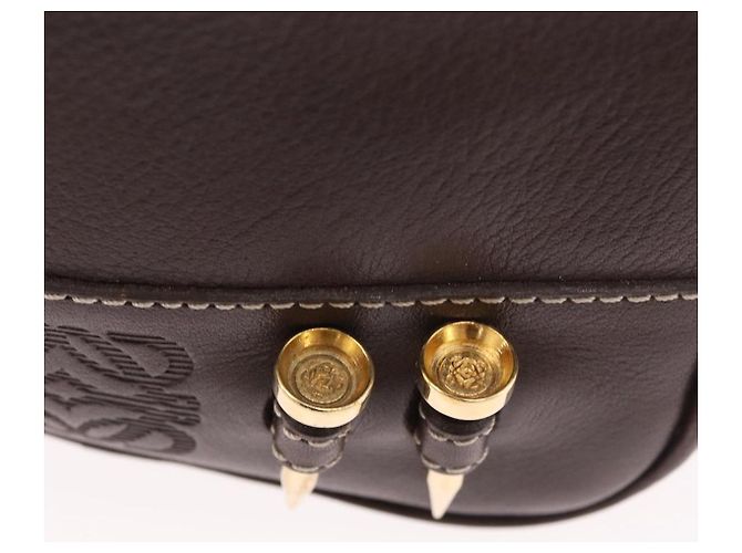 LOEWE Shoulder Bag Leather Brown Gold - vista 20