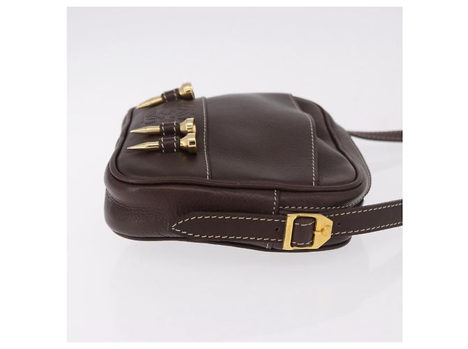 LOEWE Shoulder Bag Leather Brown Gold - vista 3