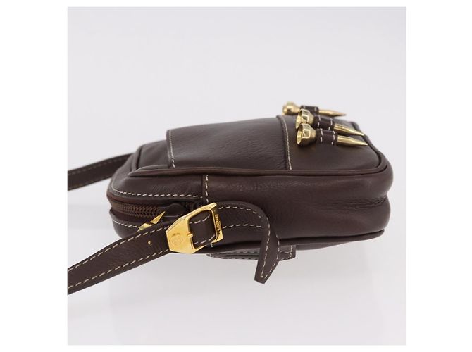LOEWE Shoulder Bag Leather Brown Gold - vista 4