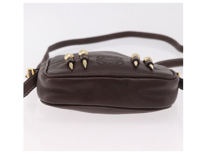 LOEWE Shoulder Bag Leather Brown Gold - vista 5
