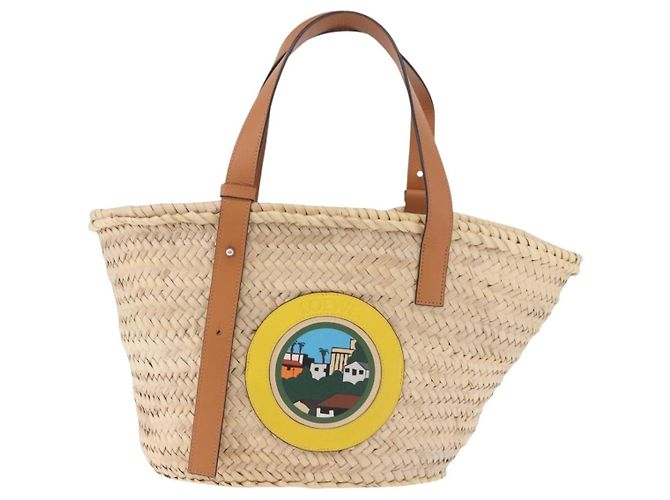 LOEWE Ken Price Collaboration Hand Bag Raffia Beige - vista 13