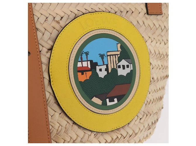 LOEWE Ken Price Collaboration Hand Bag Raffia Beige - vista 17