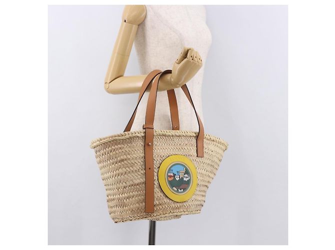 LOEWE Ken Price Collaboration Hand Bag Raffia Beige - vista 20