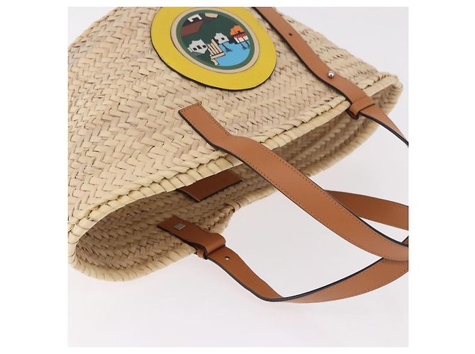 LOEWE Ken Price Collaboration Hand Bag Raffia Beige - vista 6