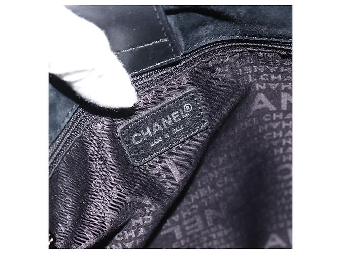 CHANEL Shoulder Bag Lamb Skin Black Silver CC - vista 15