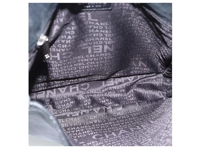 CHANEL Shoulder Bag Lamb Skin Black Silver CC - vista 16