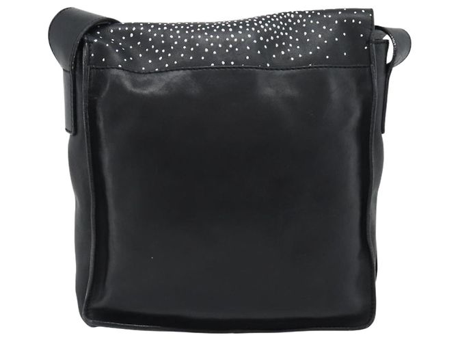 CHANEL Shoulder Bag Lamb Skin Black Silver CC - vista 3
