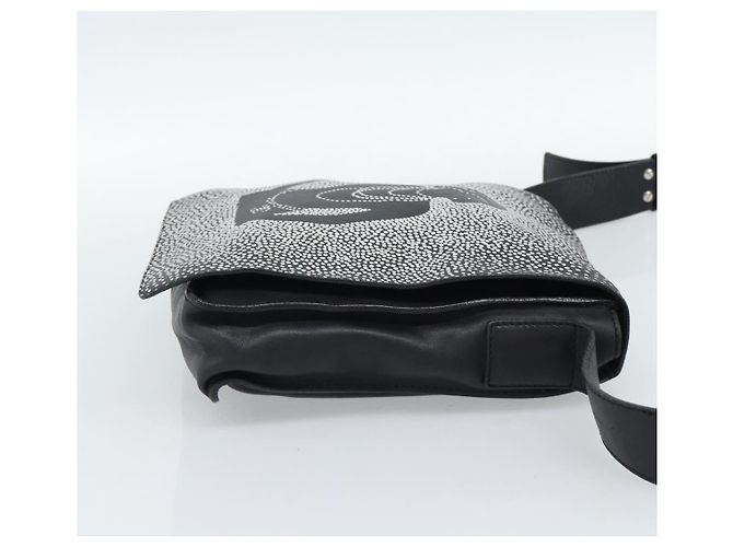 CHANEL Shoulder Bag Lamb Skin Black Silver CC - vista 5