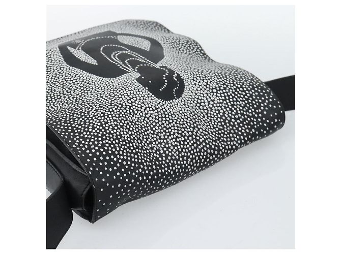 CHANEL Shoulder Bag Lamb Skin Black Silver CC - vista 6