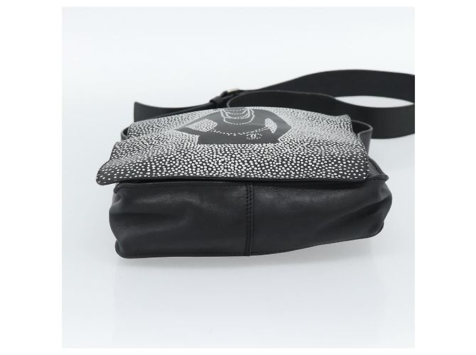 CHANEL Shoulder Bag Lamb Skin Black Silver CC - vista 9