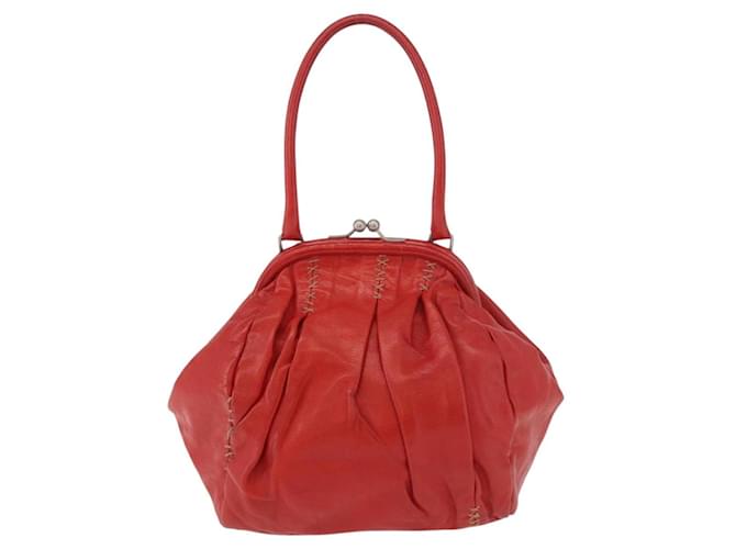 Miu Miu Hand Bag Leather Red Silver - vista 2