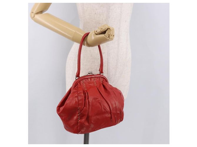 Miu Miu Hand Bag Leather Red Silver - vista 24