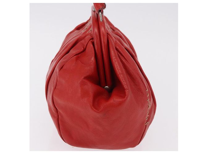 Miu Miu Hand Bag Leather Red Silver - vista 5