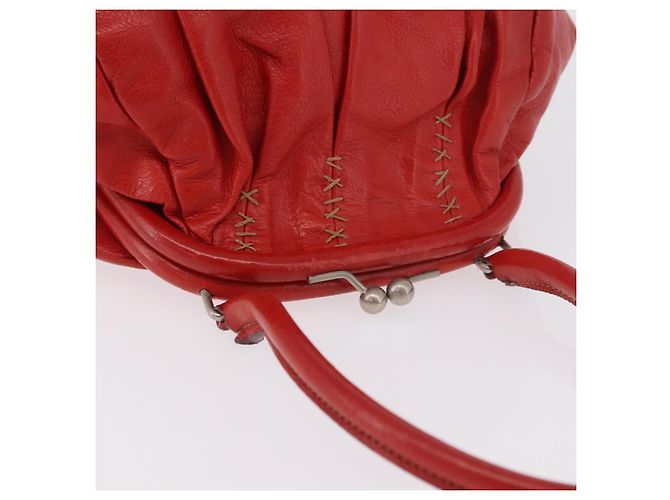 Miu Miu Hand Bag Leather Red Silver - vista 7