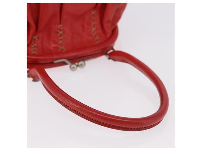 Miu Miu Hand Bag Leather Red Silver - vista 8