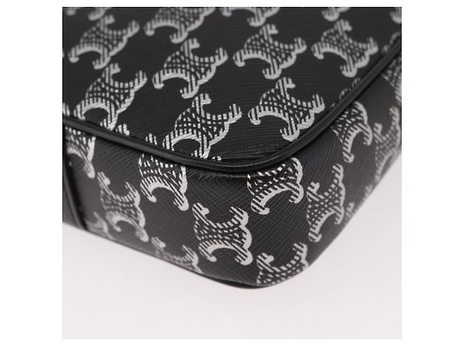 Céline CELINE Macadam Canvas Shoulder Bag PVC Black Silver - vista 10