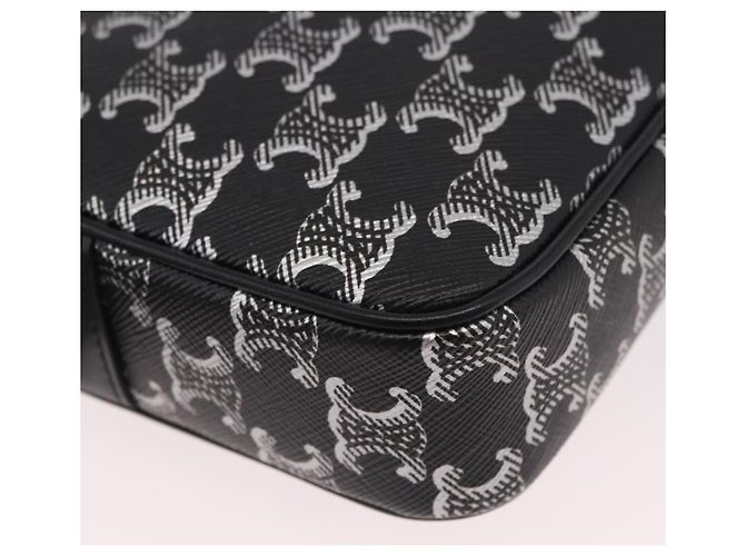 Céline CELINE Macadam Canvas Shoulder Bag PVC Black Silver - vista 12
