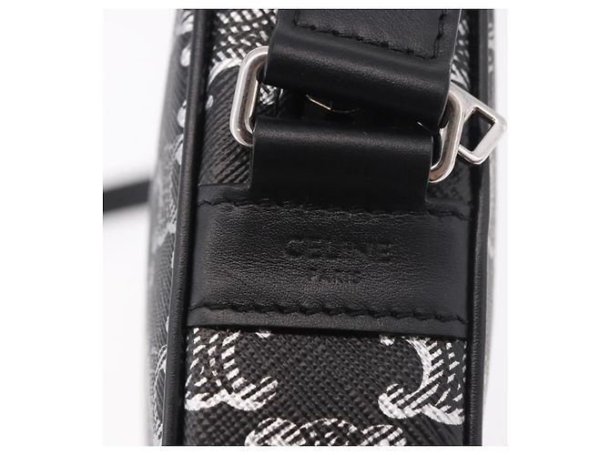 Céline CELINE Macadam Canvas Shoulder Bag PVC Black Silver - vista 14