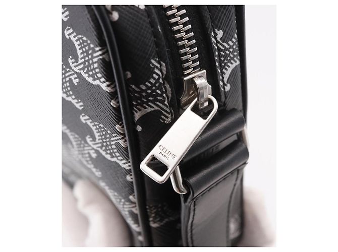 Céline CELINE Macadam Canvas Shoulder Bag PVC Black Silver - vista 15