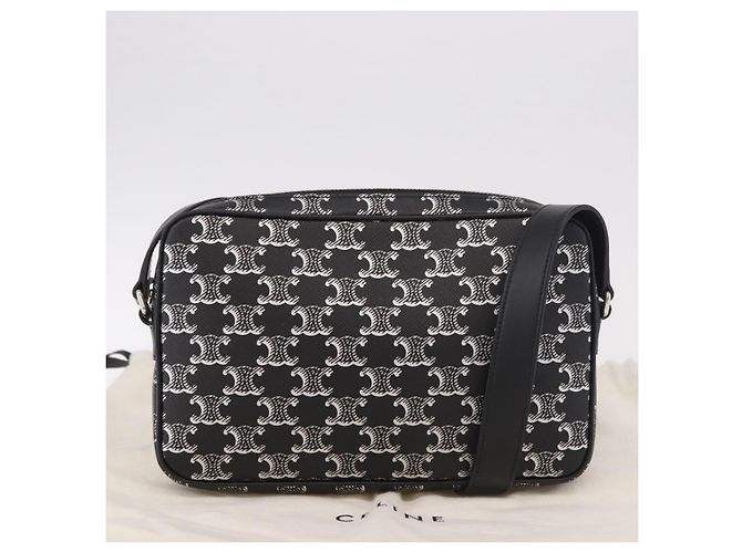 Céline CELINE Macadam Canvas Shoulder Bag PVC Black Silver - vista 24