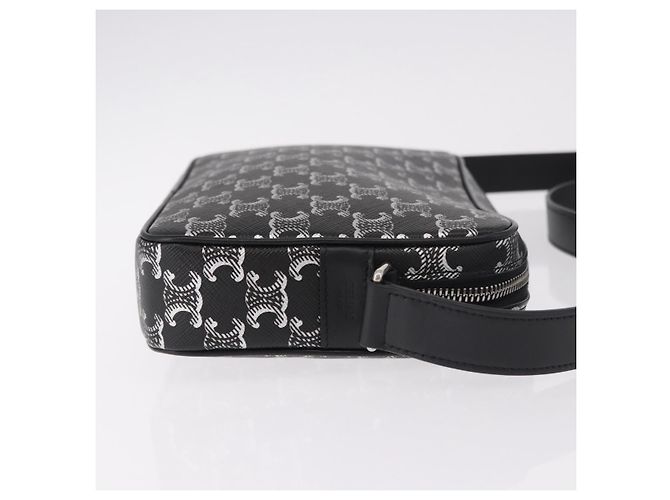 Céline CELINE Macadam Canvas Shoulder Bag PVC Black Silver - vista 4