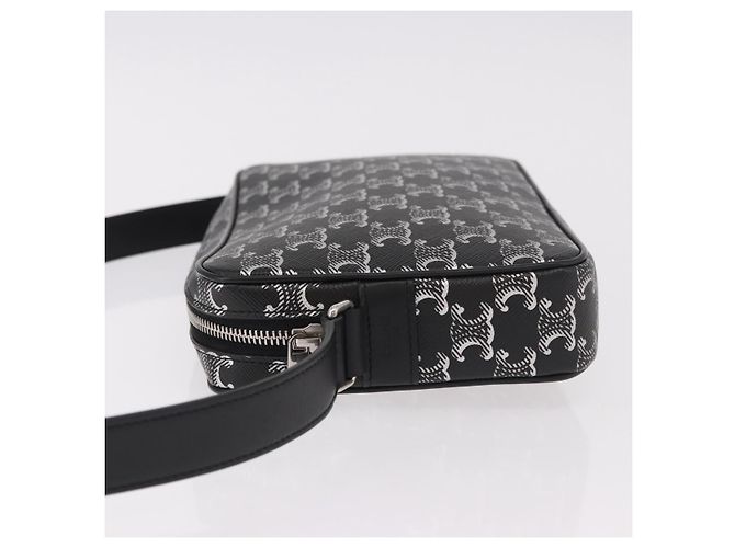 Céline CELINE Macadam Canvas Shoulder Bag PVC Black Silver - vista 5