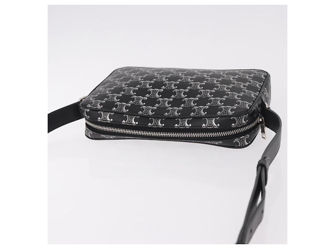 Céline CELINE Macadam Canvas Shoulder Bag PVC Black Silver - vista 6