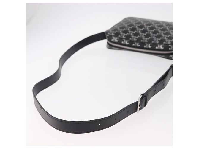Céline CELINE Macadam Canvas Shoulder Bag PVC Black Silver - vista 7