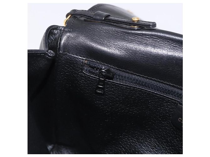 Céline CELINE Chain Shoulder Bag Leather Black Gold - vista 19