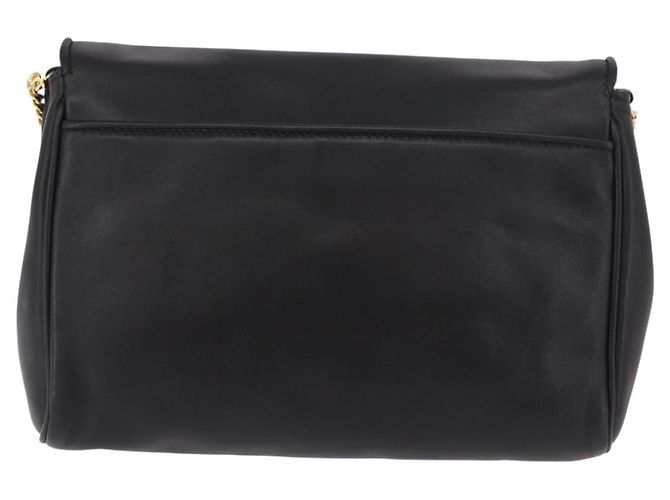 Céline CELINE Chain Shoulder Bag Leather Black Gold - vista 3