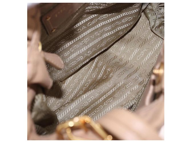 PRADA Tote Bag Canvas Leather 2way Beige Gold - vista 10
