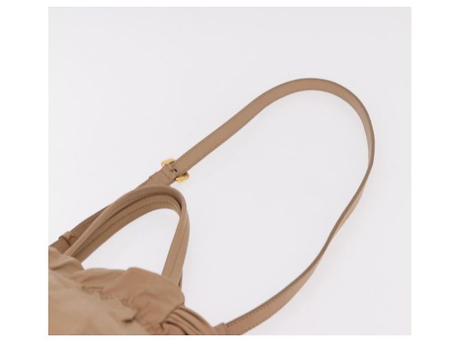 PRADA Tote Bag Canvas Leather 2way Beige Gold - vista 15