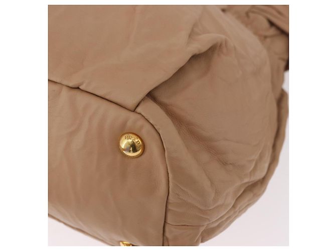PRADA Tote Bag Canvas Leather 2way Beige Gold - vista 16